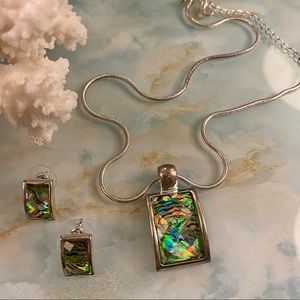 KC Vintage Tiger Stripe Necklace and Earrings